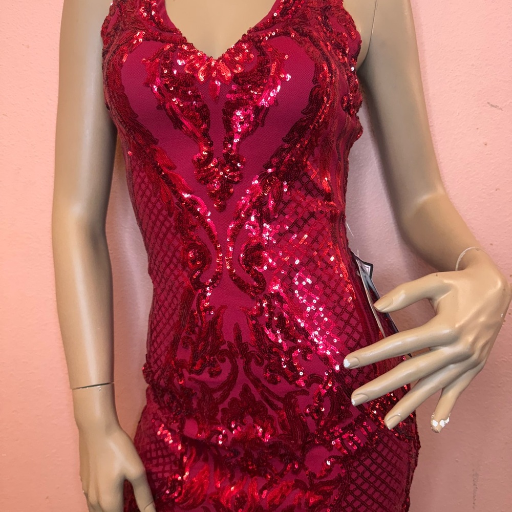 B Darlin Red Sequin Mini Dress